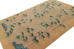 Rug & Kilim’s Chinese Art Deco Nichols Style Rug with Floral Patterns