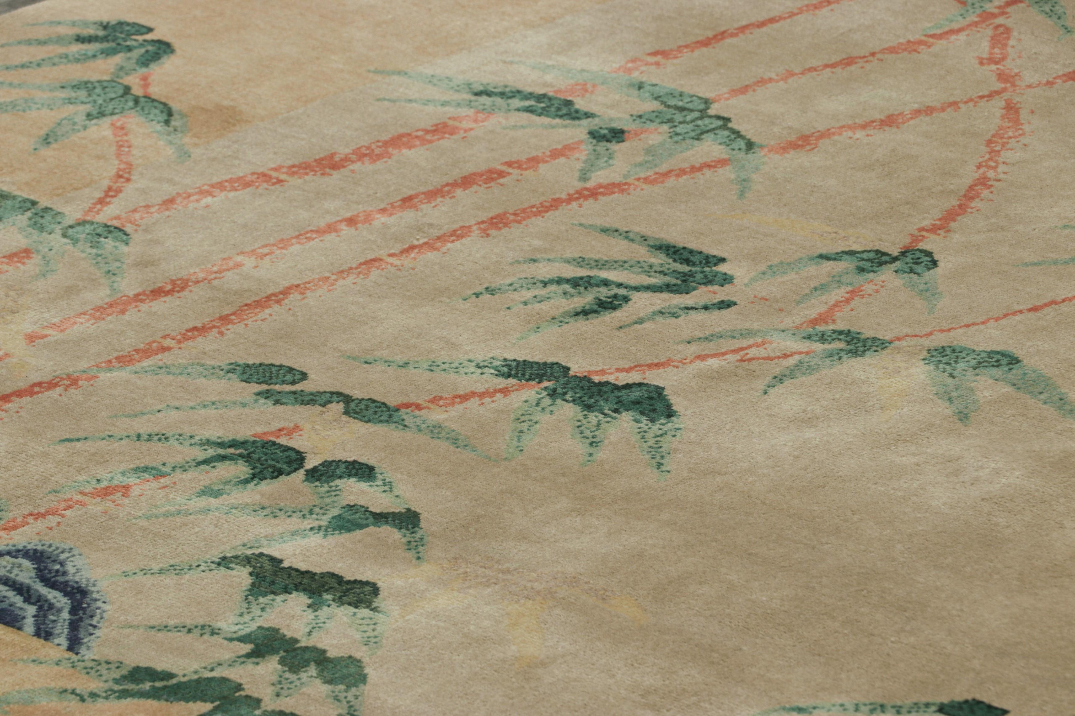Made with hand-knotted wool, this 9x12 rug is an exciting new addition to Rug & Kilim’s Chinese Art Deco rug collection; a luxurious contemporary ode to period pieces of the 1920s Chinoiserie sensibility.

On the Design: 

This Chinese deco rug’s