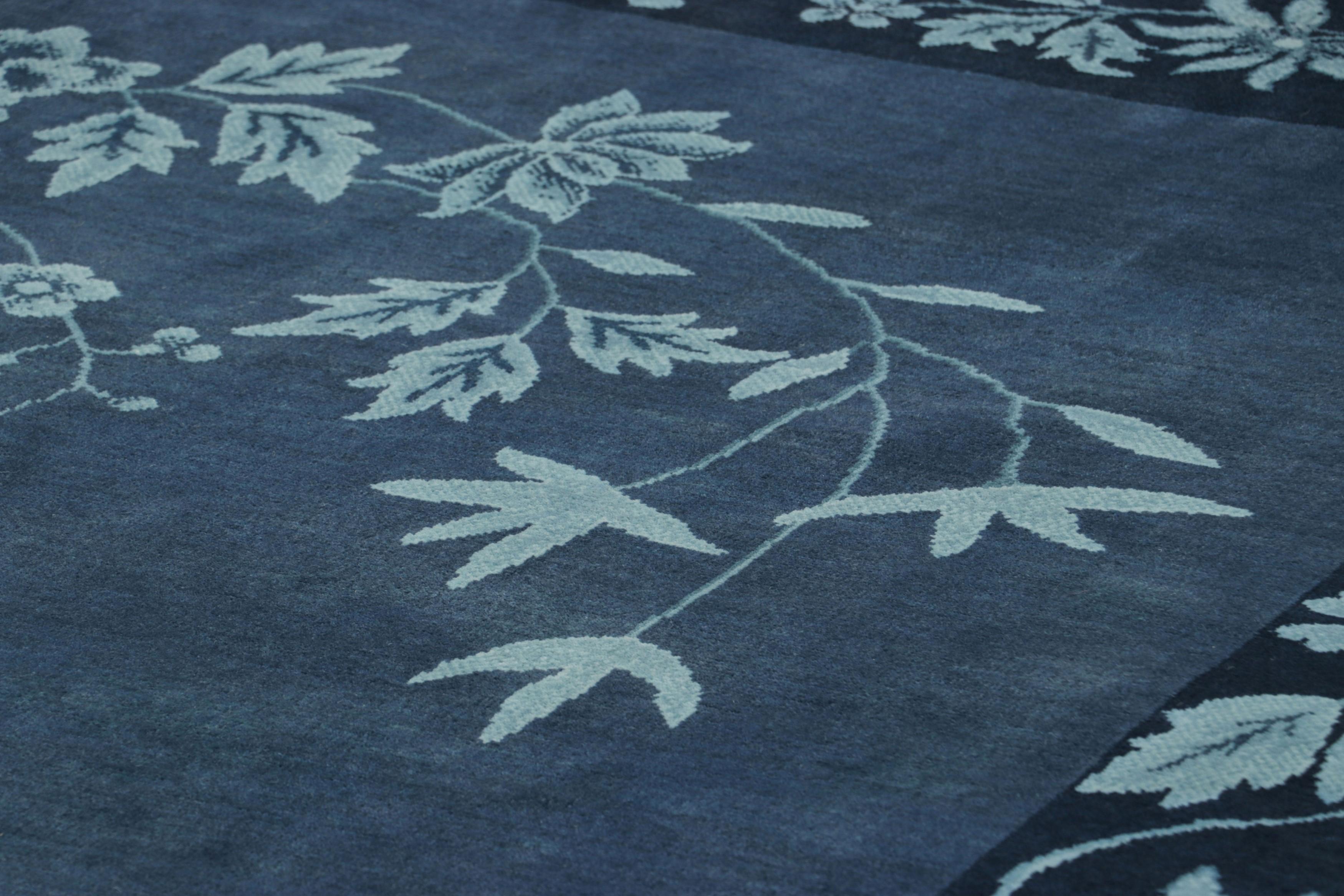 Made with hand-knotted wool, this 9x12 contemporary rug represents the Chinese Art Deco rug collection by Rug & Kilim—inspired from the 1920s Chinoiserie style period pieces of the most elegant sensibility. 

On the Design: 

This contemporary rug