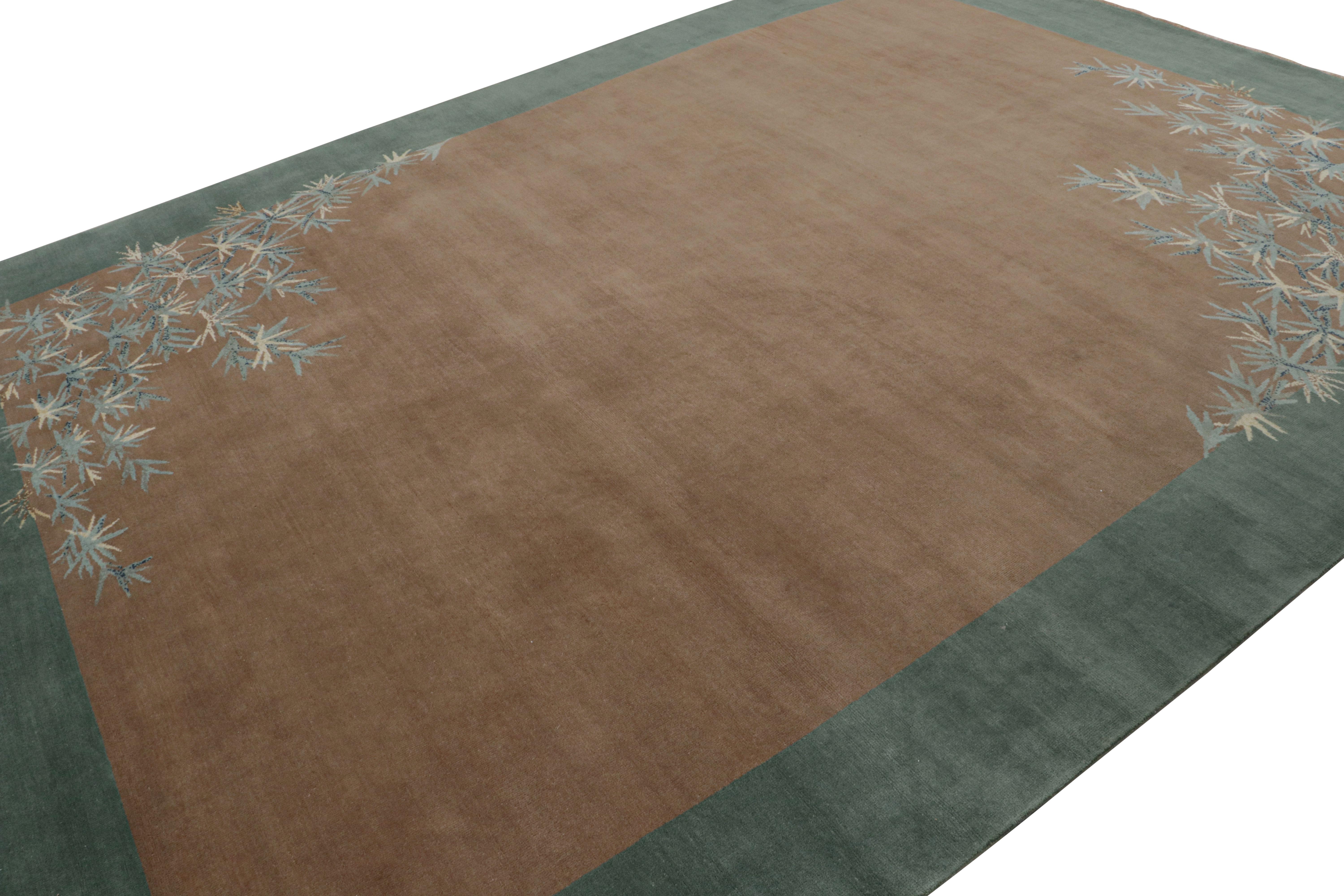 Ce tapis contemporain 9x12 Chinese Art Deco, noué à la main en laine, est le prochain grand ajout au répertoire de créations contemporaines de Rug & Kilim inspirées par le mouvement Art Deco. 

Sur le Design : 

Inspirée du style vénérable des