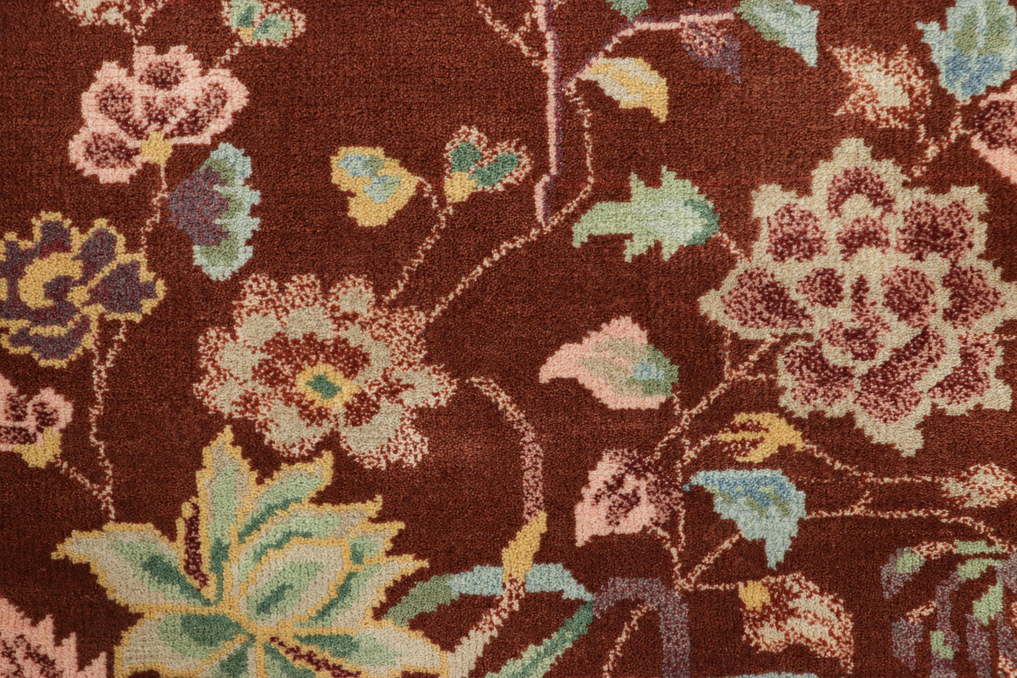 Realizzato in lana annodata a mano, questo tappeto contemporaneo 2x4 rappresenta la collezione di tappeti Art Deco cinesi di Rug & Kilim, ispirata ai pezzi d'epoca in stile Chinoiserie degli anni '20 dalla sensibilità più elegante. 

Sul design: