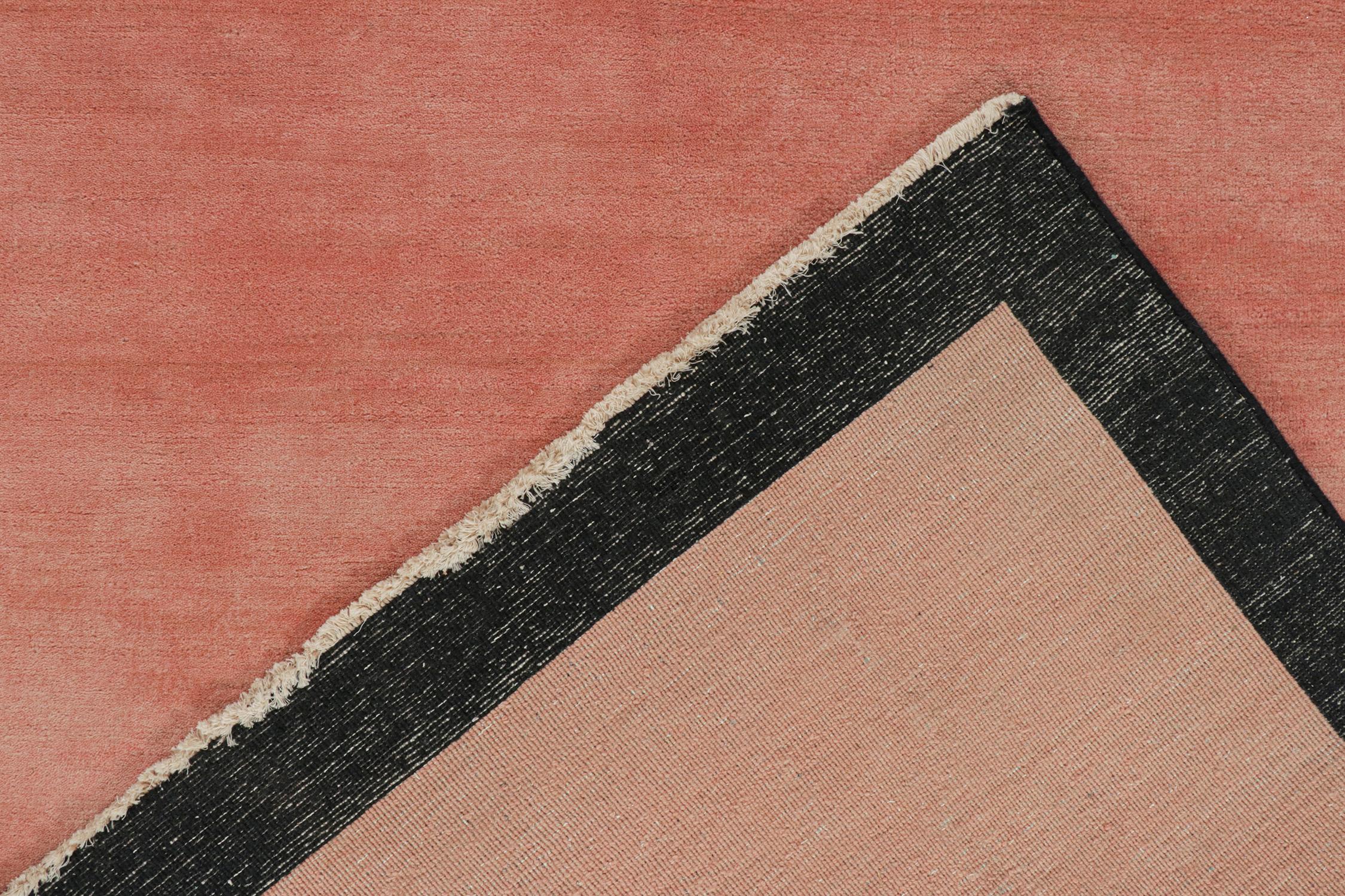 XXIe siècle et contemporain Tapis et tapis Kilim de style Art Déco chinois en rose avec motifs floraux en vente