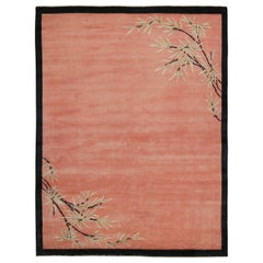 Rug & Kilim è un tappeto in stile Art Deco cinese in rosa con motivi floreali