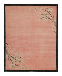 Rug & Kilim è un tappeto in stile Art Deco cinese in rosa con motivi floreali
