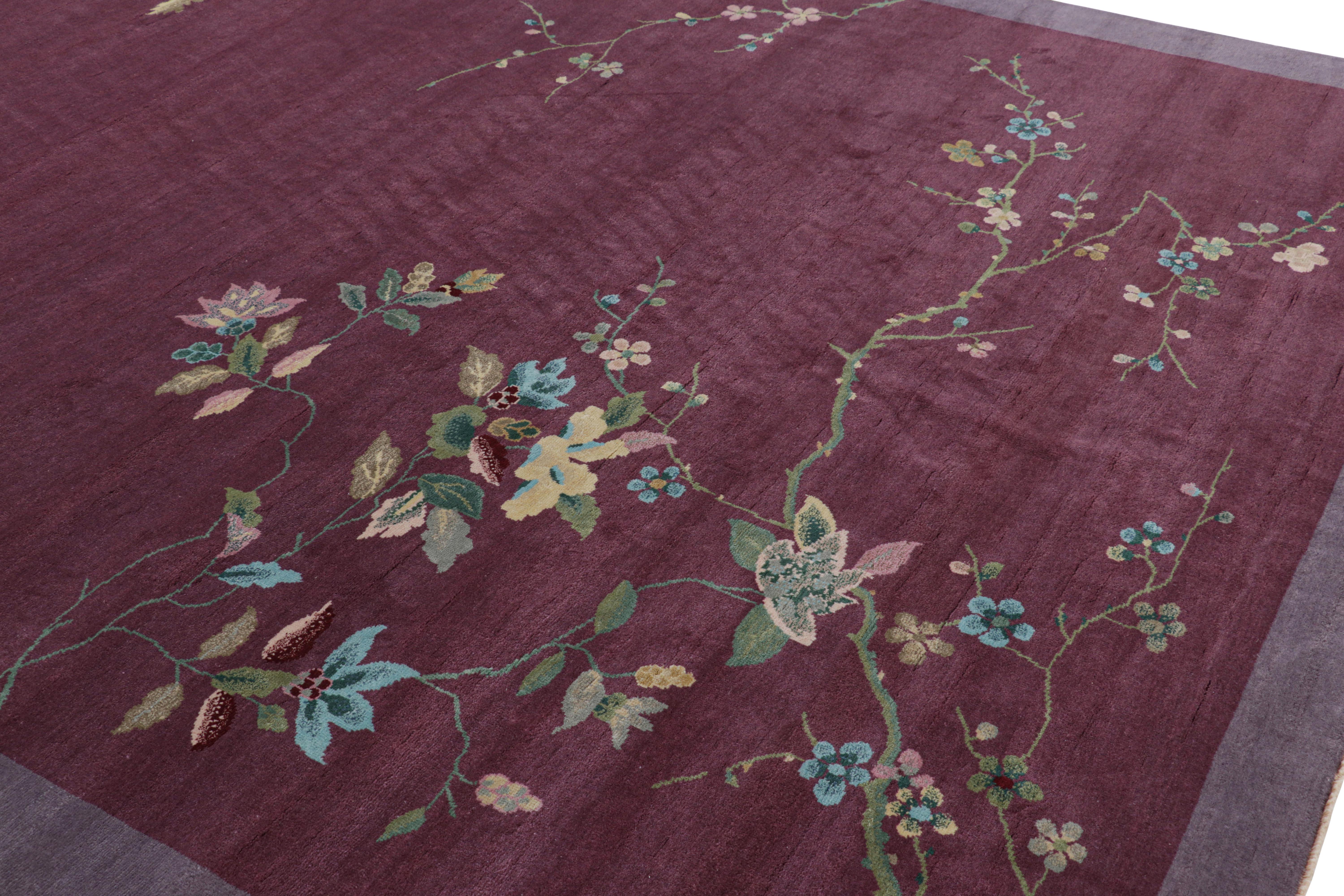 Hand-knotted in wool, this 9x12 rug by Rug & Kilim is a new addition to their Chinese Art Deco rug line. 

On the Design: 

Admirers of the craft will appreciate a subtle refinement in the texture, detail, and adaptation of this look in a current