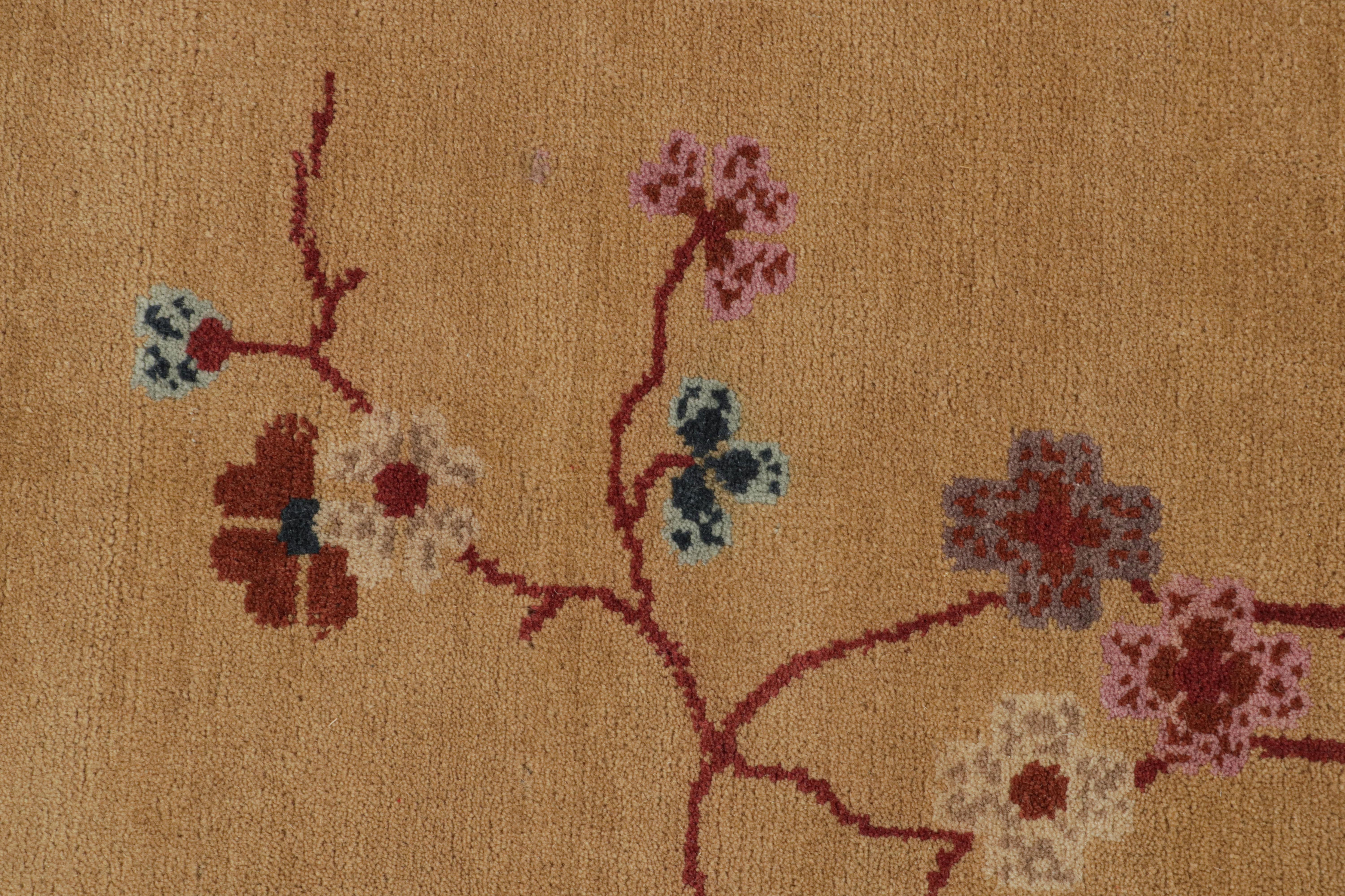 Tappeto in stile Art Deco cinese di Rug & Kilim, con motivi floreali e pittorici In condizioni Nuovo in vendita a Long Island City, NY