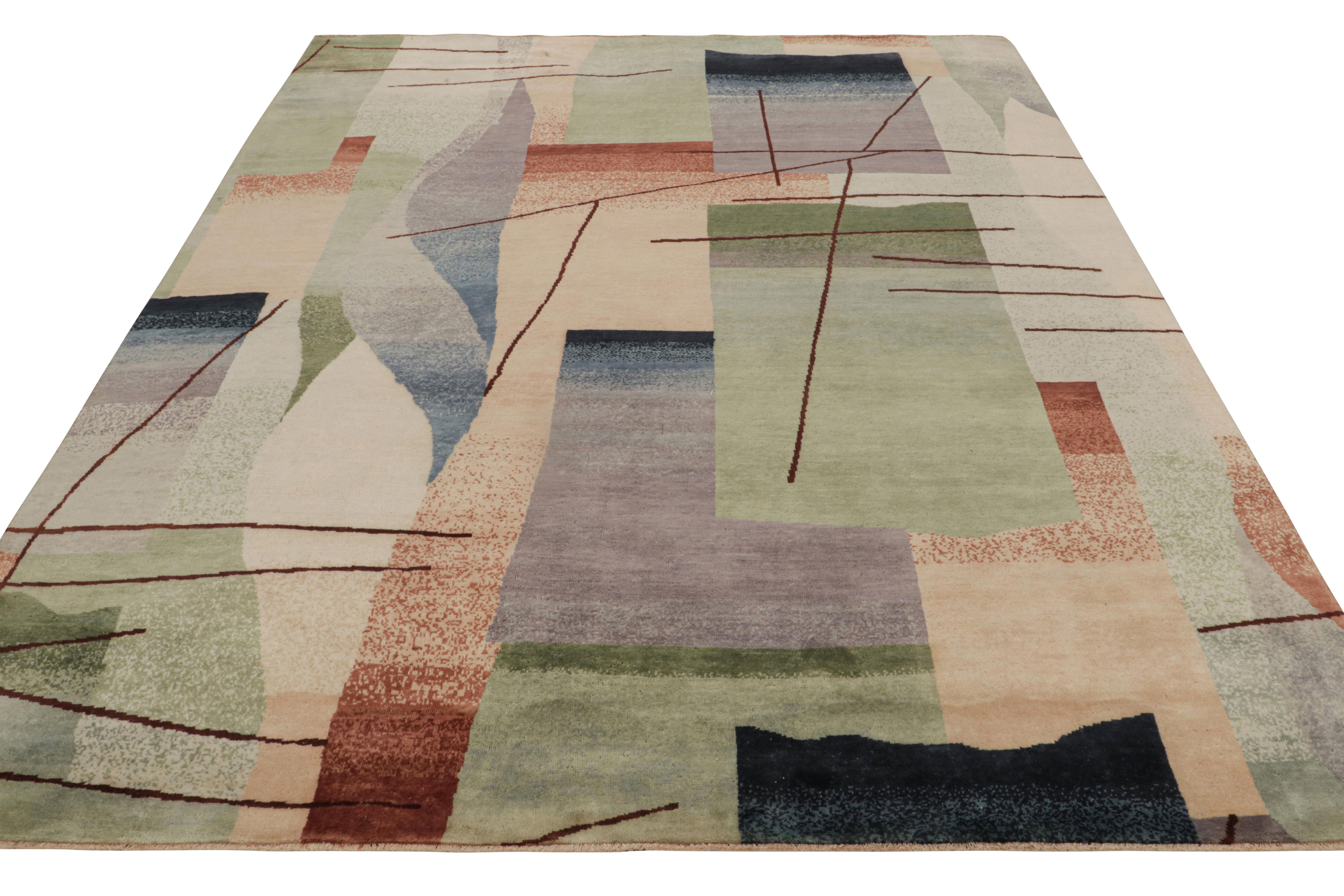 Rug & Kilims chinesischer Teppich im Art-Déco-Stil, mit geometrischen Mustern (Art déco) im Angebot