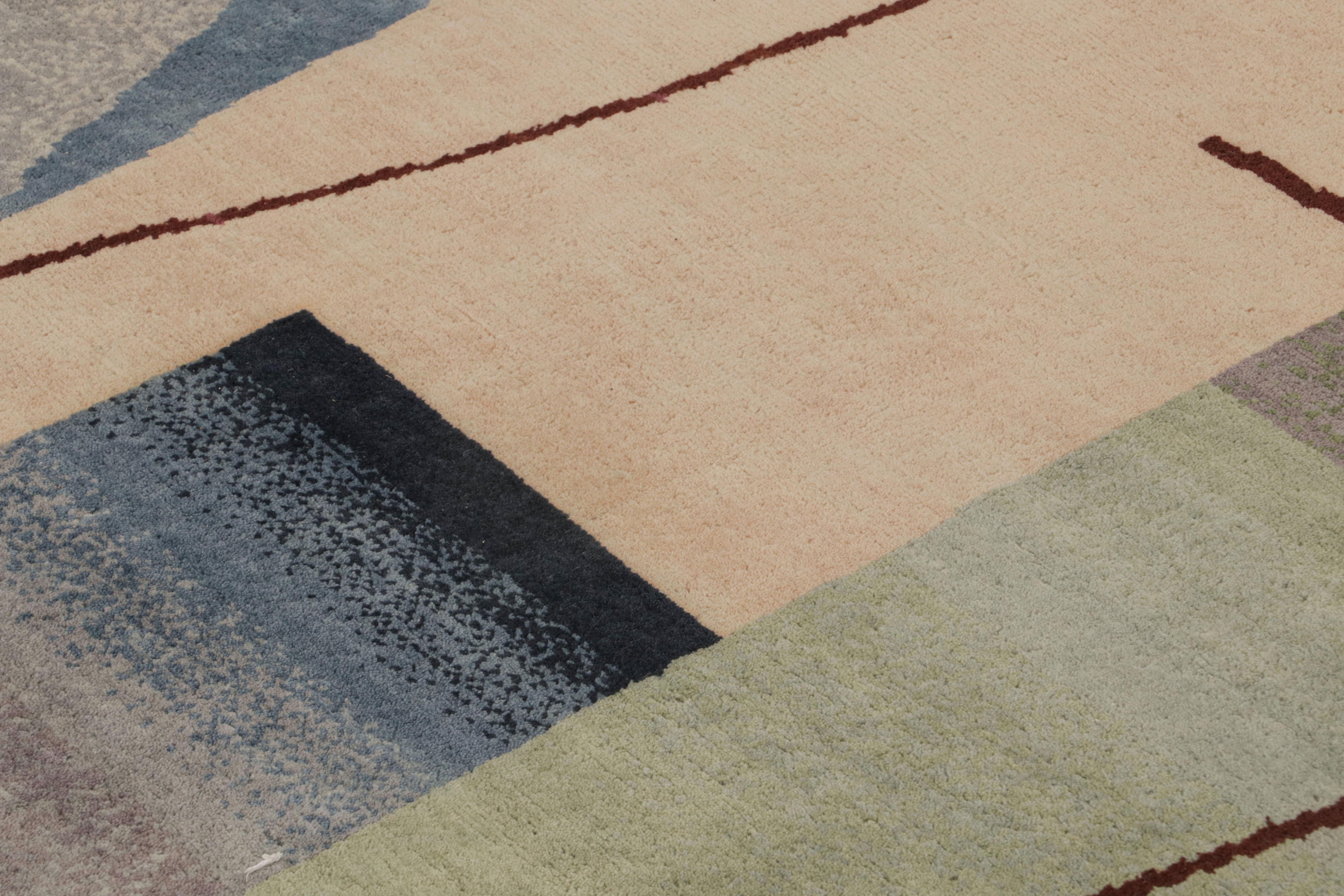 Rug & Kilims chinesischer Teppich im Art-Déco-Stil, mit geometrischen Mustern (Handgeknüpft) im Angebot