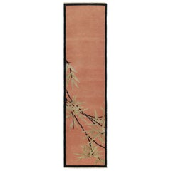 Rug
Kilim’s Chinese Art Deco style Runner Rug in Pink with Floral Pattern
