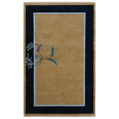 Rug 
Kilim’s Chinese Art Deco Style Scatter Rug in Gold and Blue