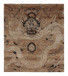 Rug 
Kilim’s Chinese Inspired Dragon Rug, Pictorial in Sand and Earth Tones
