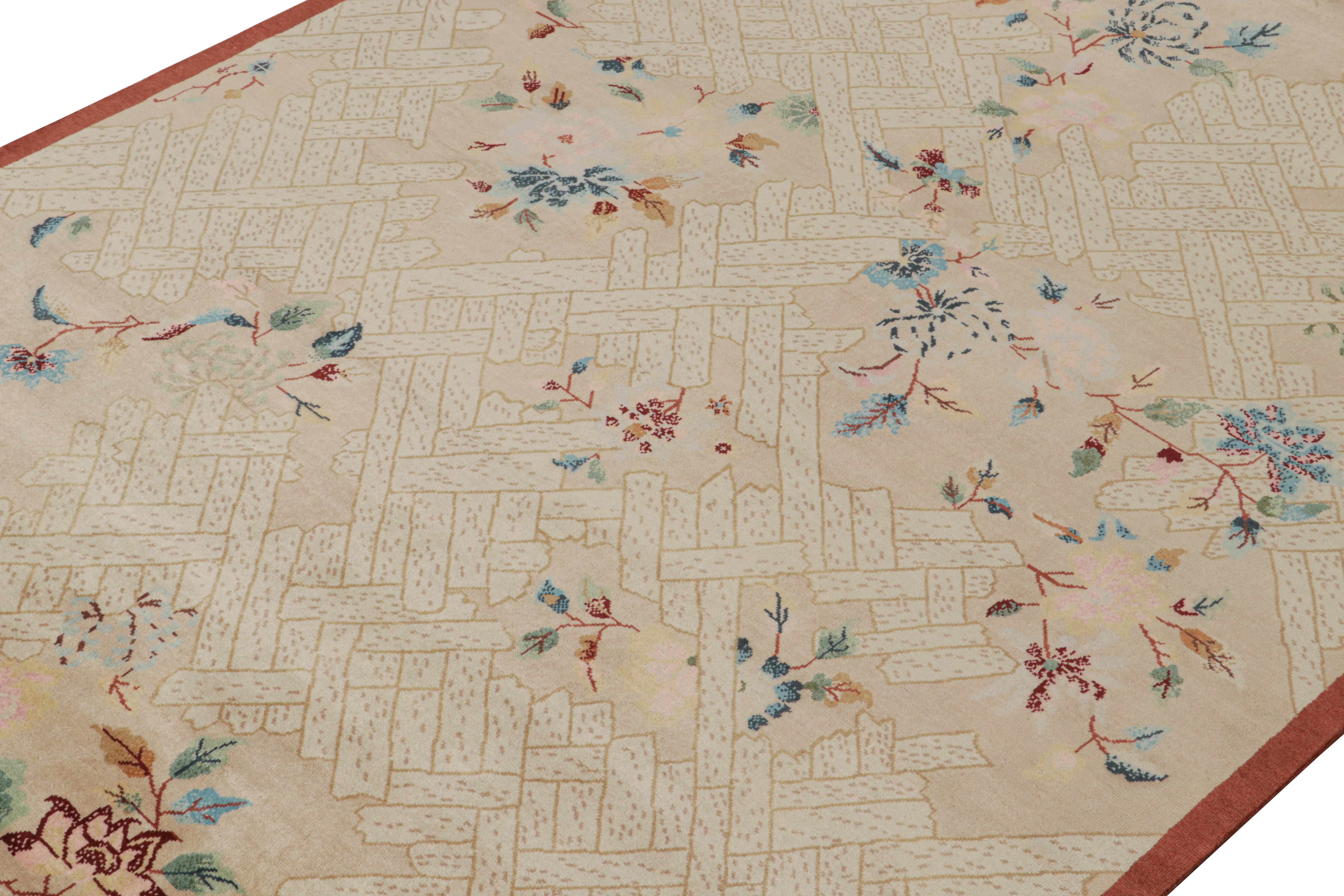 Diese 8x10 große Ode an das chinesische Art Deco ist die nächste Ergänzung der neu inspirierten Deco Collection'S von Rug & Kilim. Handgeknüpft aus Wolle.

Weiter zum Design:  

Dieses Stück zeigt den Deco-Stil der 1920er Jahre in einer Mischung aus