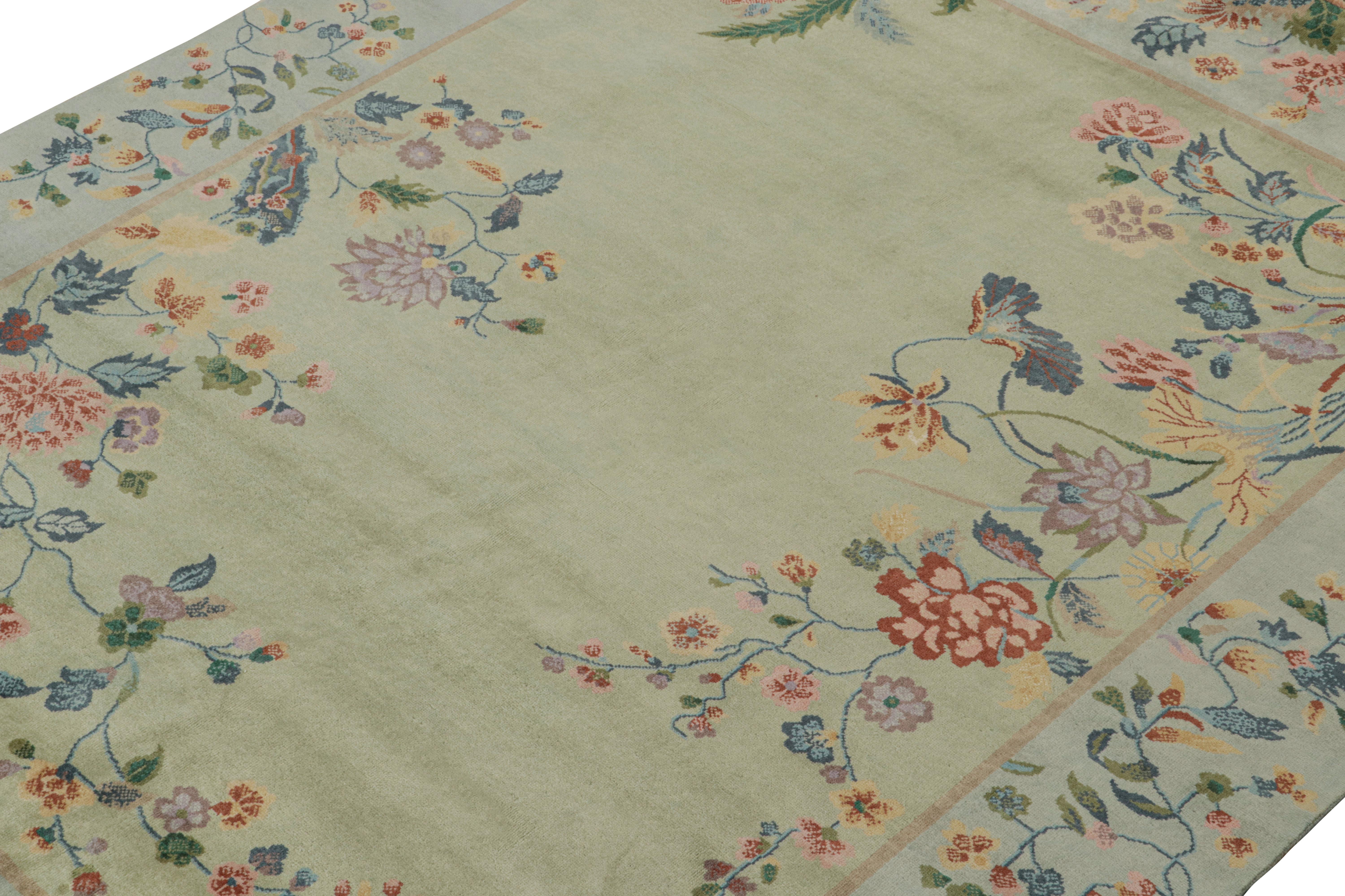 Questa ode ai tappeti cinesi Art Deco 6x12 è la nuova aggiunta alla nuova collezione Deco di Rug & Kilim. Annodato a mano in lana.

Ulteriori informazioni sul design: 

Questo pezzo vanta lo stile minimalista Deco degli anni '20 e lo reimmagina con