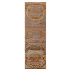 Tapis et tapis de couloir classique Agra de style Kilims à motifs de médaillons polychromes