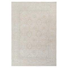 Tapis classique personnalisé Kilims en motif géométrique bleu, beige et gris