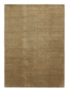 Rug & Kilim’s European Style Rug in Brown and Gold with Floral Pattern “Cordoba”