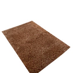 Rug & Kilim's Classic European Style Rug in All over Brown, Gold Floral Pattern