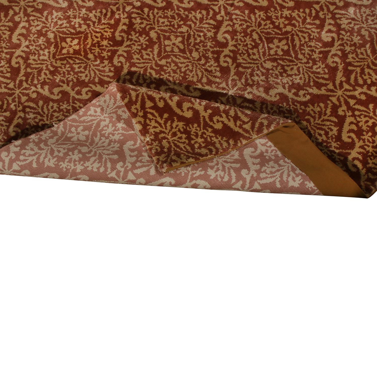 Rug & Kilim's Classic European Style Teppich in Brown, Gold und Blumenmuster im Zustand „Neu“ im Angebot in Long Island City, NY