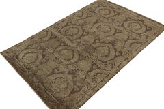 Rug & Kilim’s Classic Italian Style Rug in Beige-Brown Floral Patterns