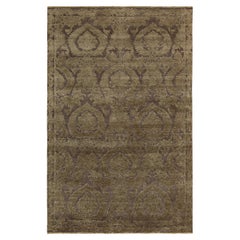 Rug & Kilim’s Classic Italian Style Rug in Beige-Brown Floral Patterns