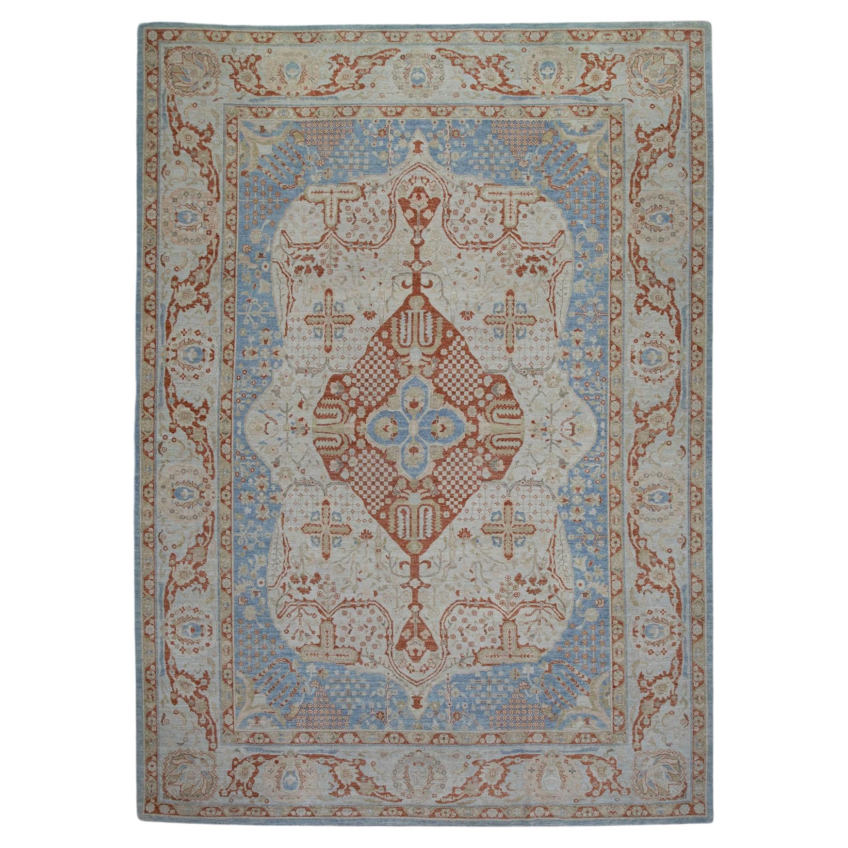 Rug and Kilim’s Classic Style Contemporary Rug in Blue-Grey Pictorials ...