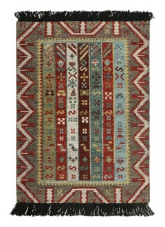 Rug & Kilim's Classic Rug in Polychromatic with Tribal Geometric Design