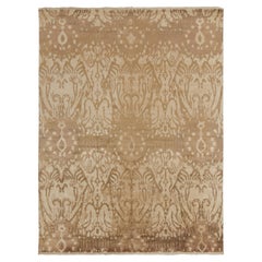 Teppich & Kilims Zeitgenössischer Teppich im klassischen Stil mit beige-braunen Ikats-Mustern