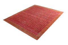 Rug & Kilim's Classic Style Modern Tribal Rug Red and Brown Medallion Pattern