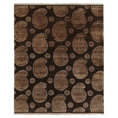 Rug & Kilim’s Classic style rug in Beige, Brown and Gold Paisley Patterns