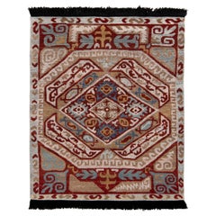 Tappeto Rug & Kilim in stile classico con motivo tribale beige-marrone e rosso