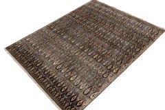 Rug & Kilim’s Classic Style Rug in Beige-Brown, Red and Blue Ikats Patterns
