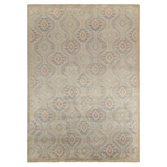 Alfombra de estilo clásico de Rug & Kilim con motivos ikats azules, rojos y dorados