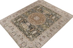 Teppich im klassischen Stil von Teppich & Kilims mit grauem und beige-braunem Blumenmuster