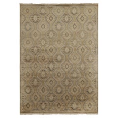 Tappeto Rug & Kilim in stile classico con motivi Ikats verdi e beige-marroni