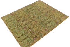 Teppich im klassischen Stil von Teppich & Kilims in Grün, Rosa, Braun mit Blumenmuster