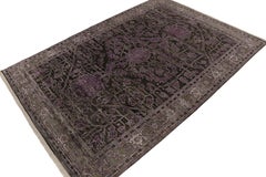 Alfombra de estilo clásico Rug & Kilim en motivos geométrico-florales morados