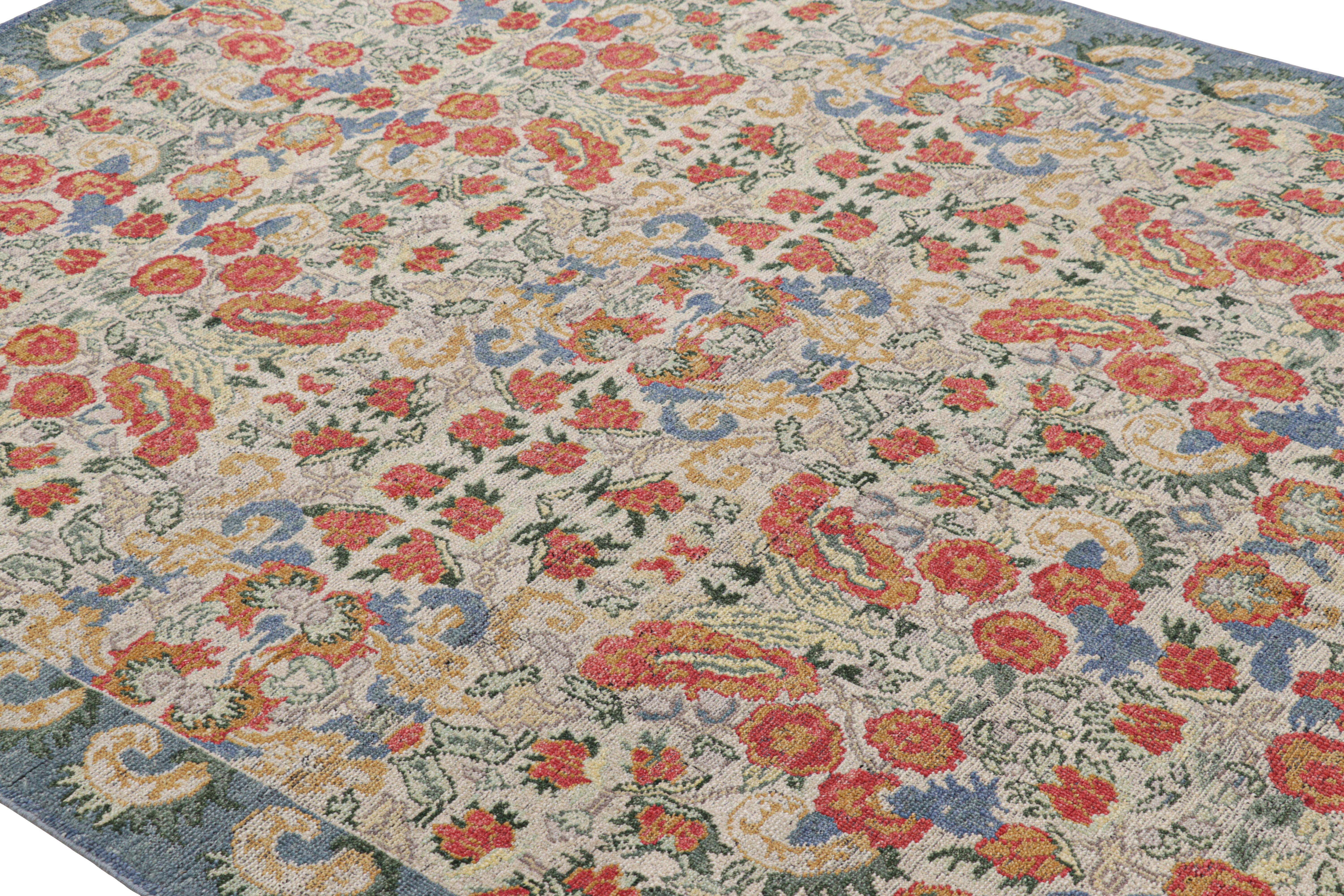 Dieser 6x8 große Teppich ist aus einer speziellen Ghazni-Wollmischung handgeknüpft und ist eine kühne neue Ergänzung der klassischen Burano Collection'S von Rug & Kilim - eine luxuriöse neue Erkundung wichtiger Klassiker und historischer Stücke.