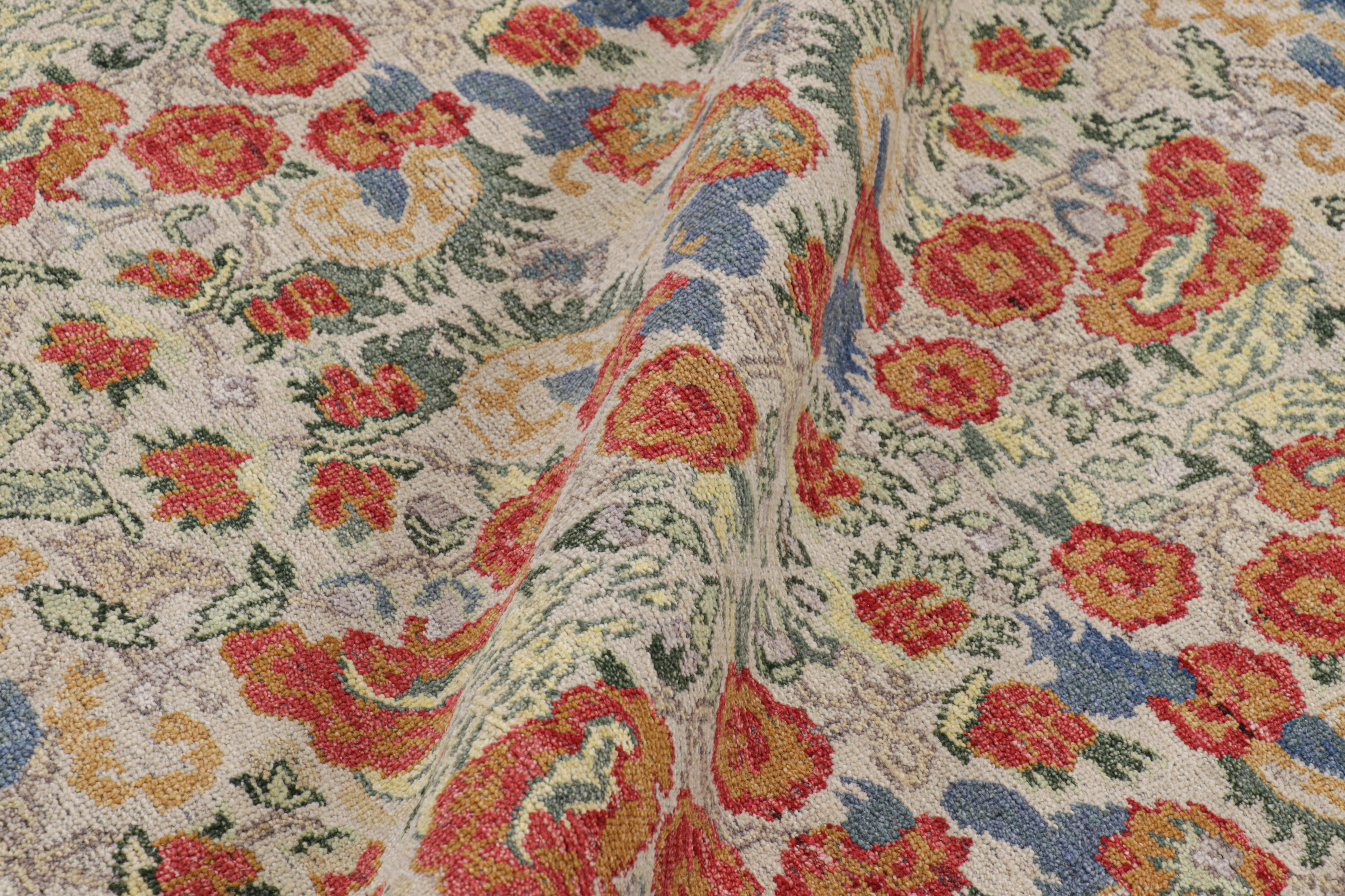 Rug & Kilim's Classic Style Rug in Weiß mit Blumenmustern (Wolle) im Angebot