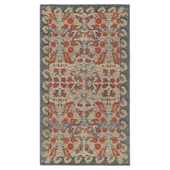 Rug & Kilim’s Classic Style Rug in White with Floral Patterns