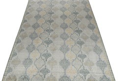 Rug & Kilim’s Classic Style Rug with Gray, Beige and Gold Pattern