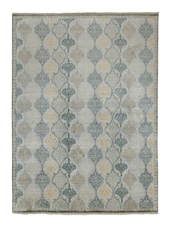 Rug & Kilim’s Classic Style Rug with Gray, Beige and Gold Pattern