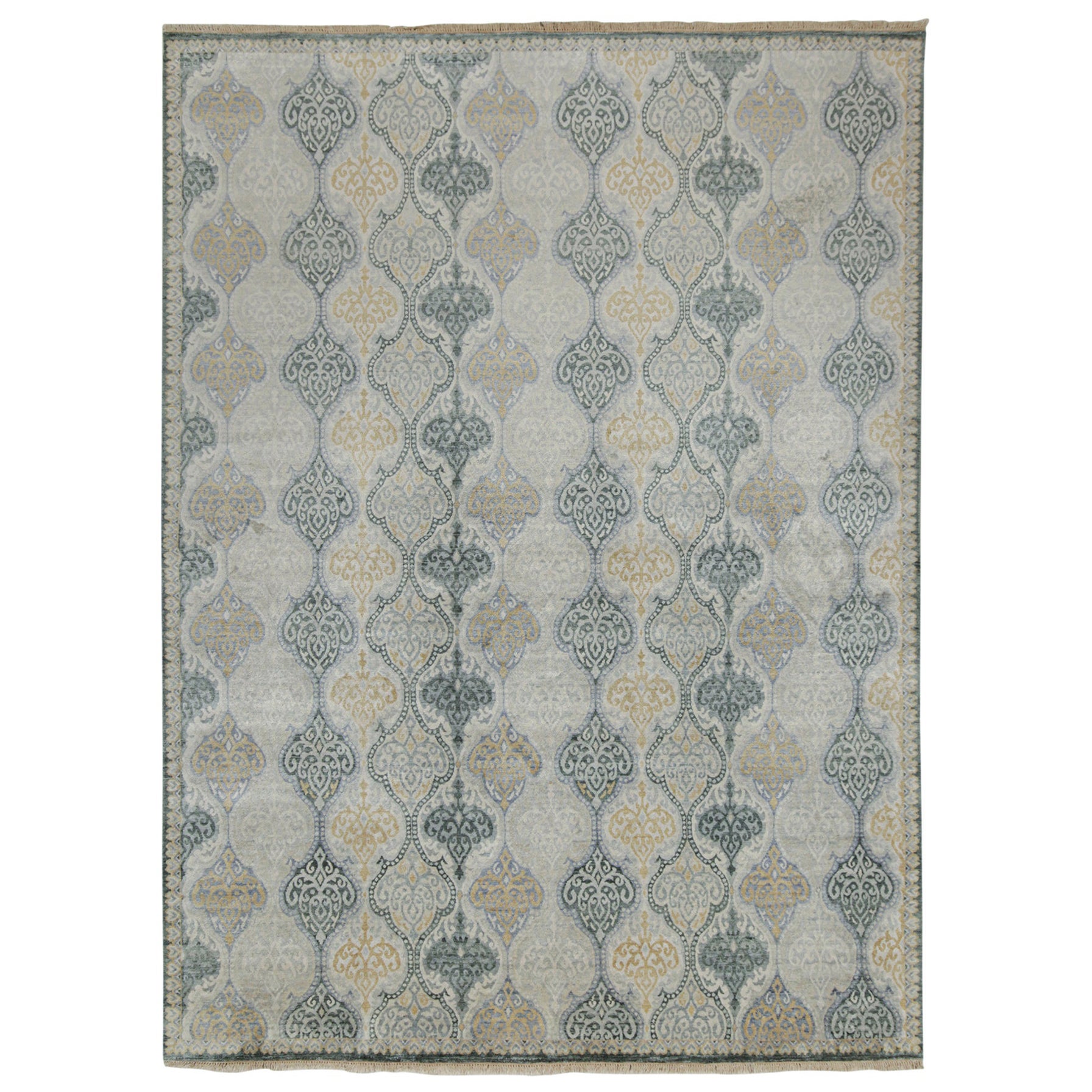 Rug & Kilim's Classic Style Teppich mit grauem, beigem und goldenem Muster