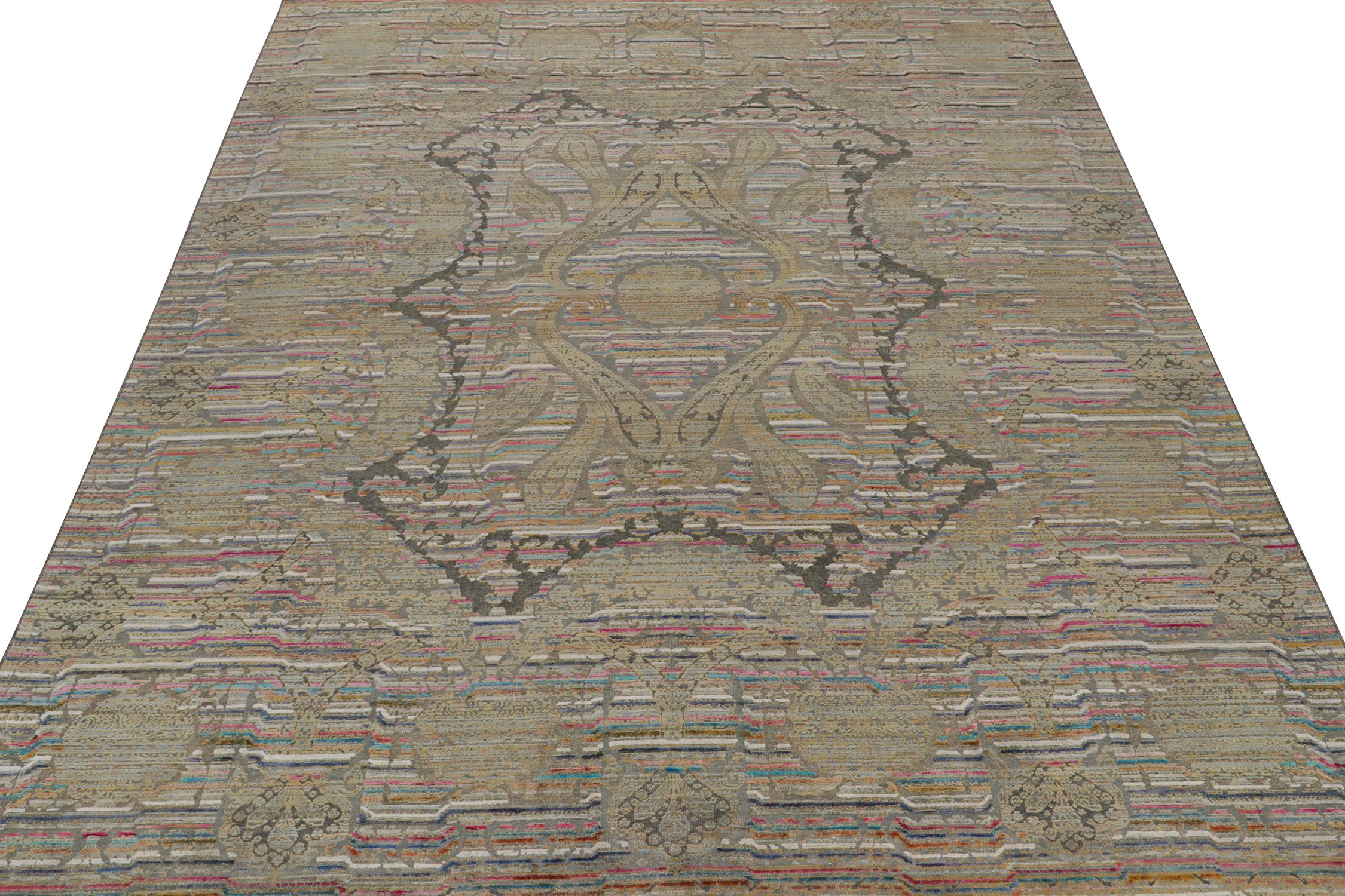 Klassischer Teppich und Kelim-Teppich im klassischen Stil mit polychromen Mustern (Indisch) im Angebot