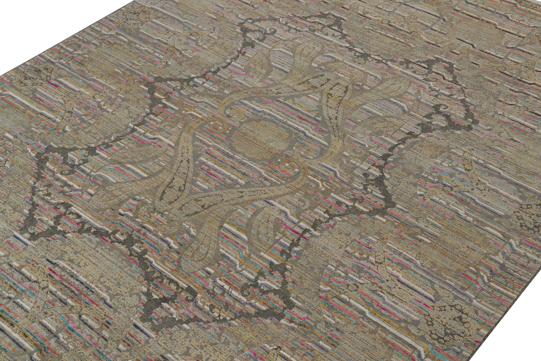 Alfombra de estilo clásico con motivos policromáticos de Rug & Kilim Anudado a mano en venta