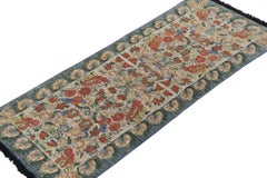 Rug & Kilim’s Classic Style Runner in Red Floral Patterns on Off-White