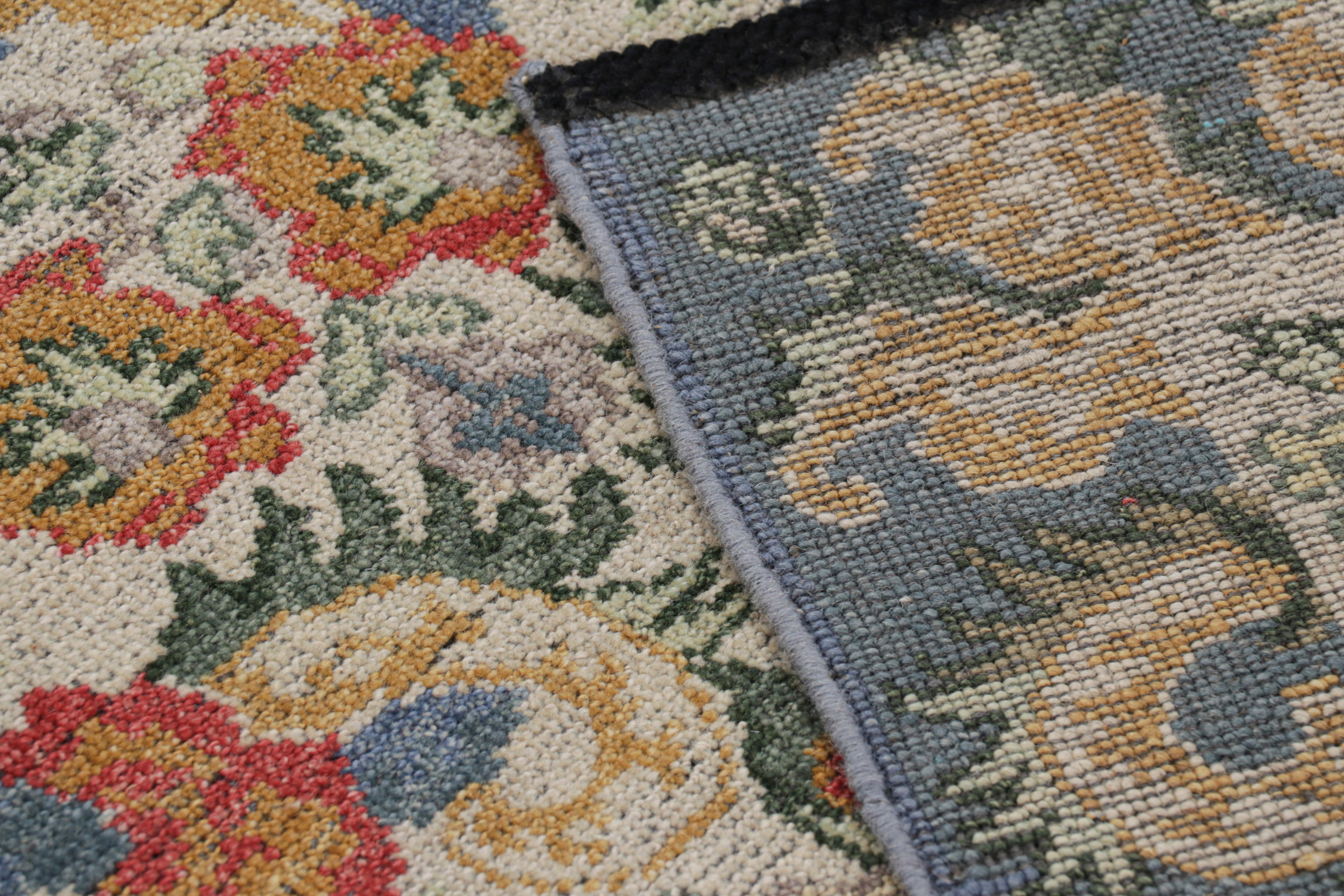 Rug & Kilim's Classic Style Läufer in Weiß mit Blumenmustern (Wolle) im Angebot