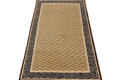 Rug & Kilim’s Classic Style Tiger Rug in Gold with Brown Stripes