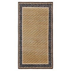 Rug & Kilim’s Classic Style Tiger Rug in Gold with Brown Stripes