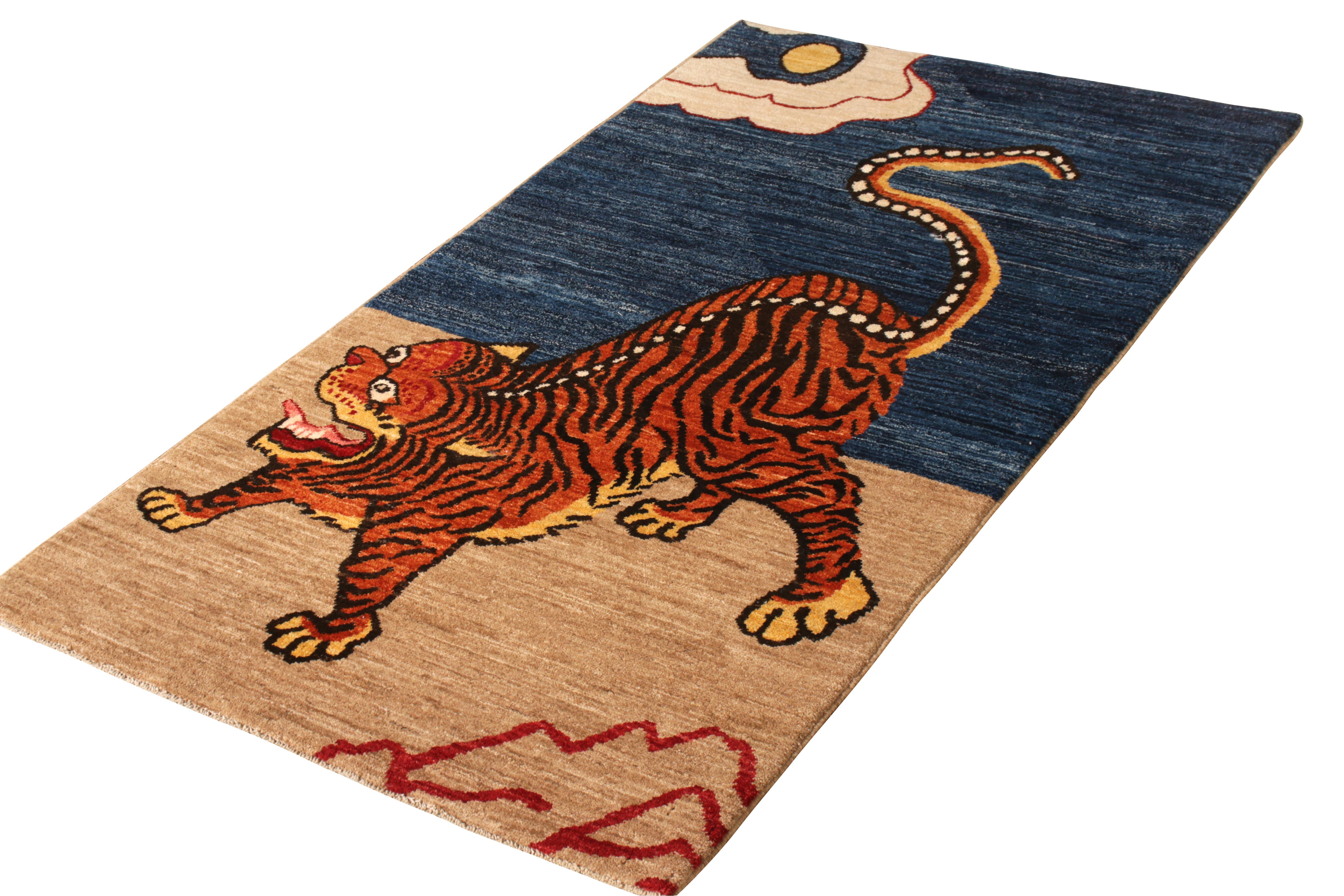 tiger rug blue
