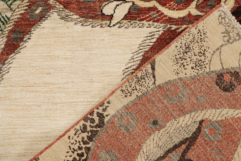 Rug and Kilim’s Classic Style Tiger Rug with Polychromatic Pictorial ...